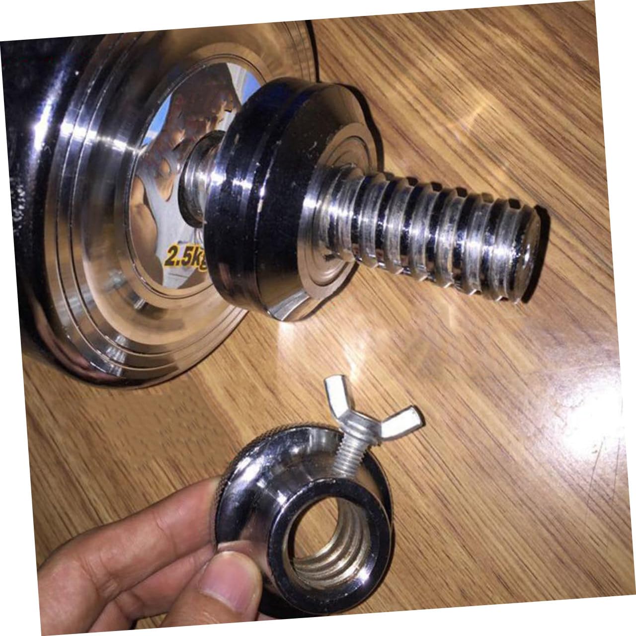Collares de Bloqueo para Barra de Pesas 2.5 Cm, Tuercas de Seguridad Antideslizantes Hexagonales Doble Cierre, 4 Piezas para Mancuernas y Entrenamiento Fitness Profesional