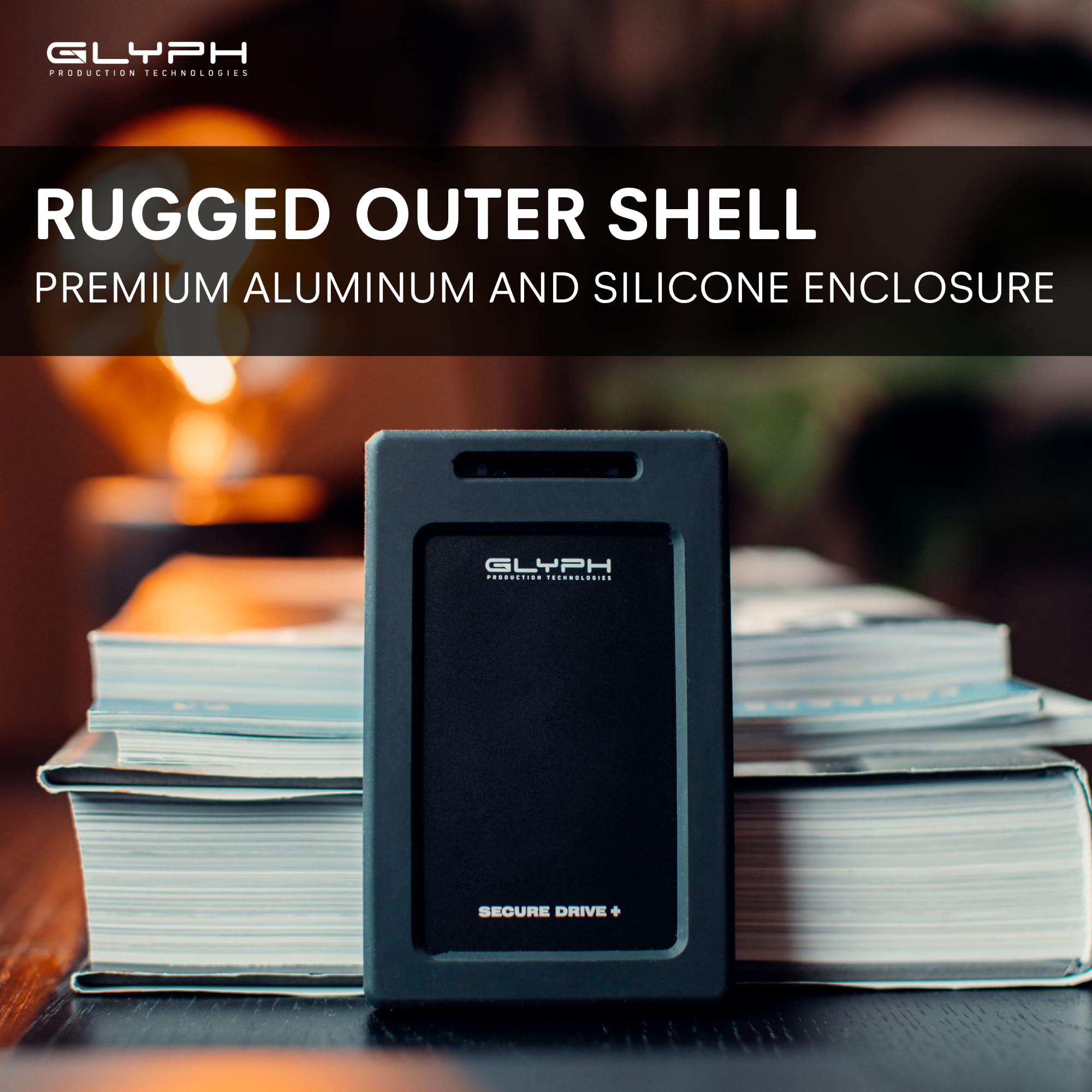 Glyph SecureDrive+ - Disco duro móvil profesional cifrado de 2 TB con Bluetooth 4