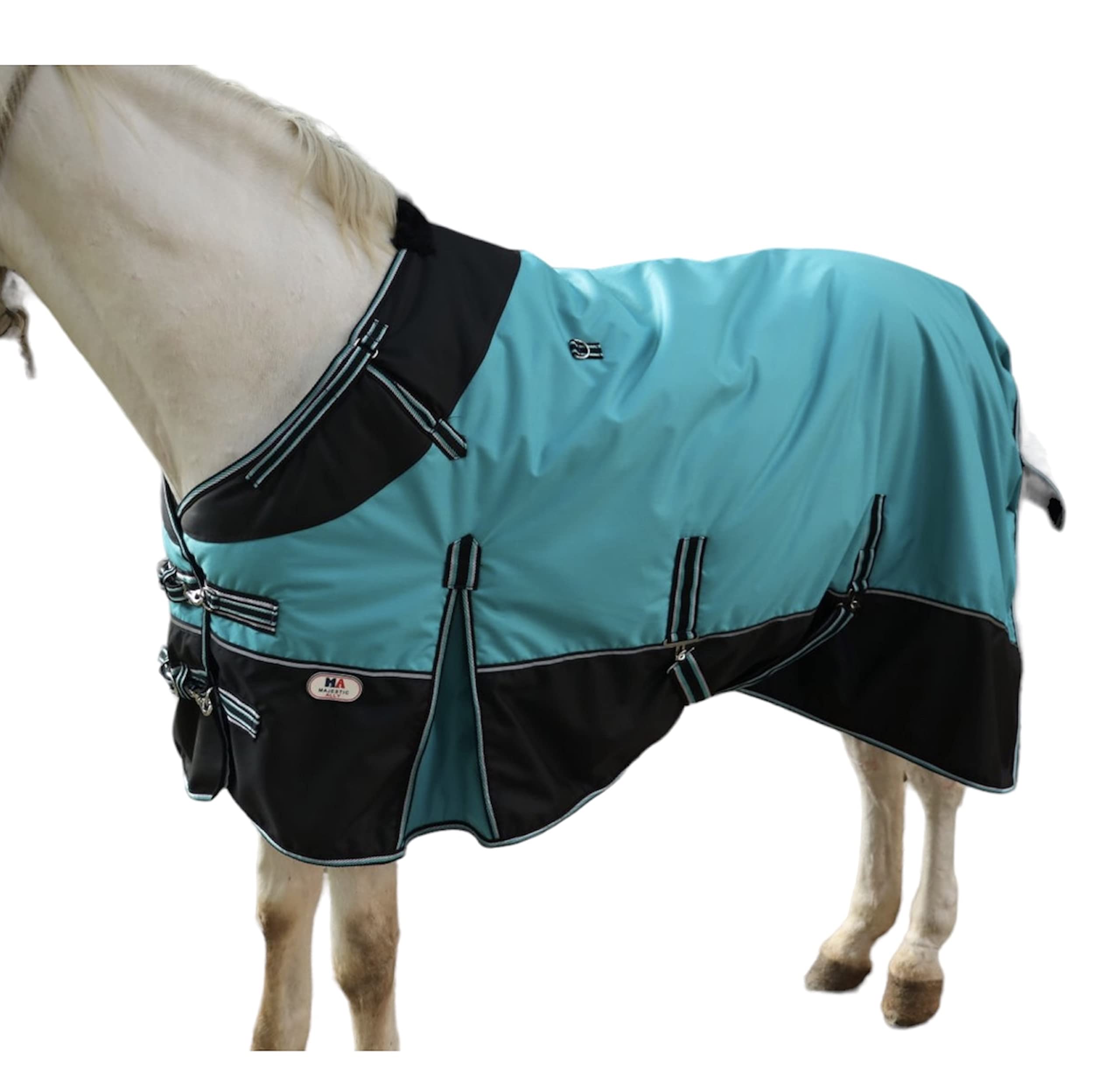 Majestic Ally 600 D Ripstop Nylon Horse Turnout Blanket with Waterproof, Heavyweight Coverage, Rain and Weather Resistant for Fall, or Cold Winter