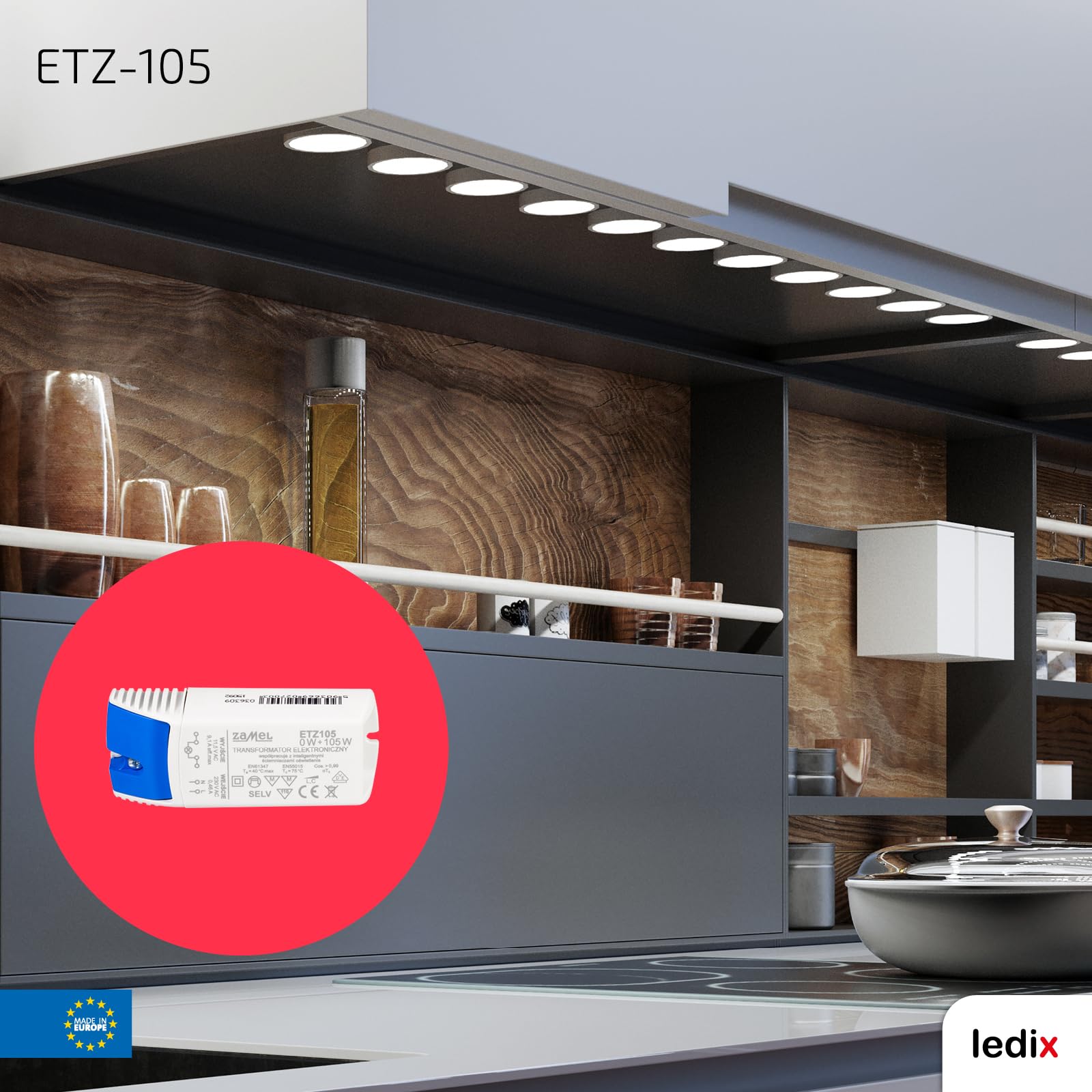 Transformador Electrónico 12 V 105 W, 1 Pieza, ETZ de 105