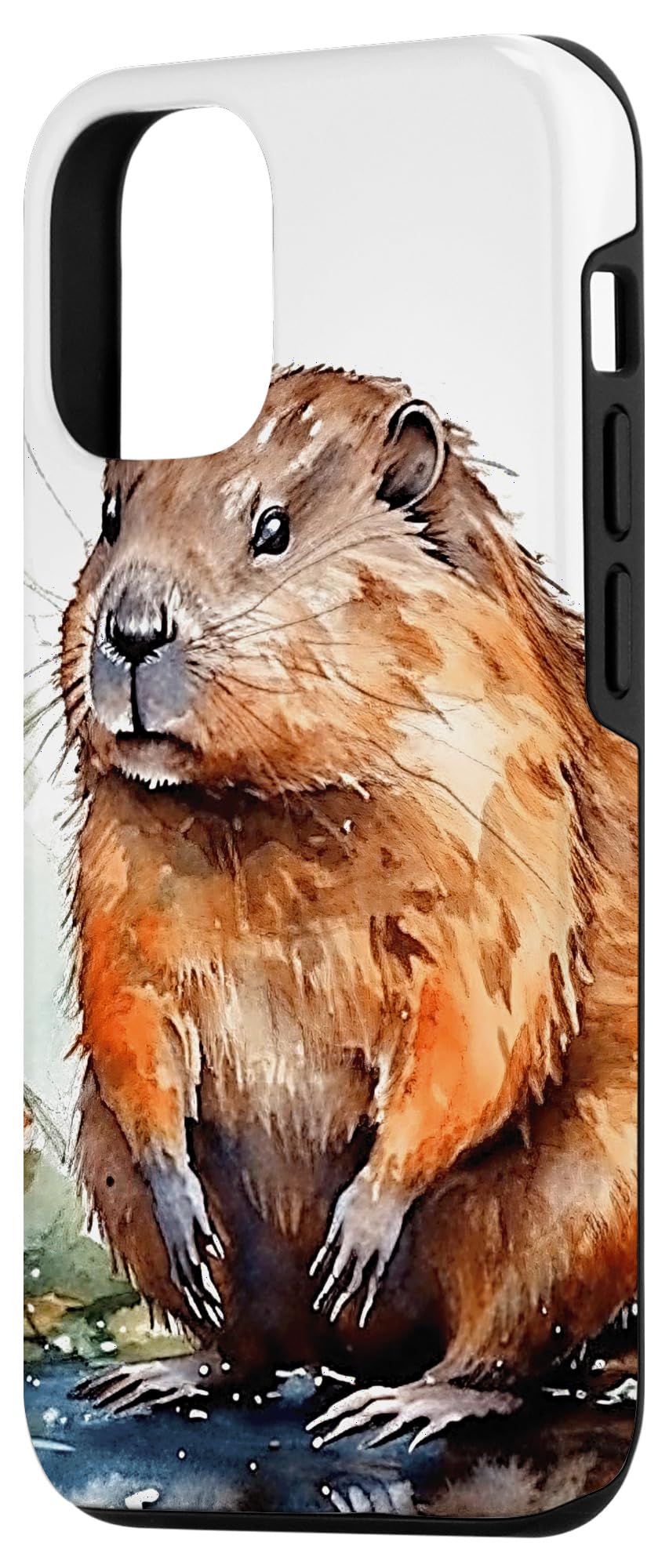 iPhone 13 Beaver Watercolor Graphic Case - Image 2