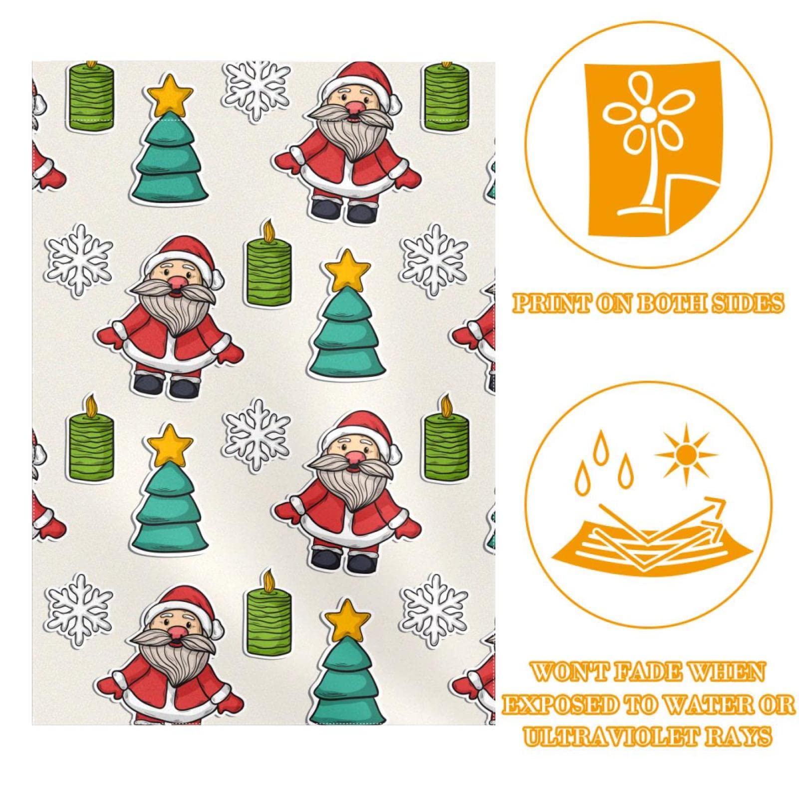 Gartenflaggen Doppelseitig, 30,5 X 45,7 Cm, Weihnachtsmotive (3 Weihnachtsmänner) – Wetterfest & Farbecht Für Draußen