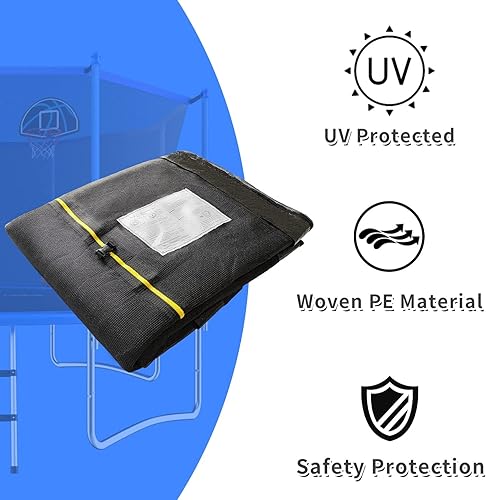 Miniatura 5 de Blanketown Trampoline Replacement Safety Net Enclosure for 10121415FT Round Frame Trampoline 68 Pole, Breathable  Weather-Resistant, Adjustable