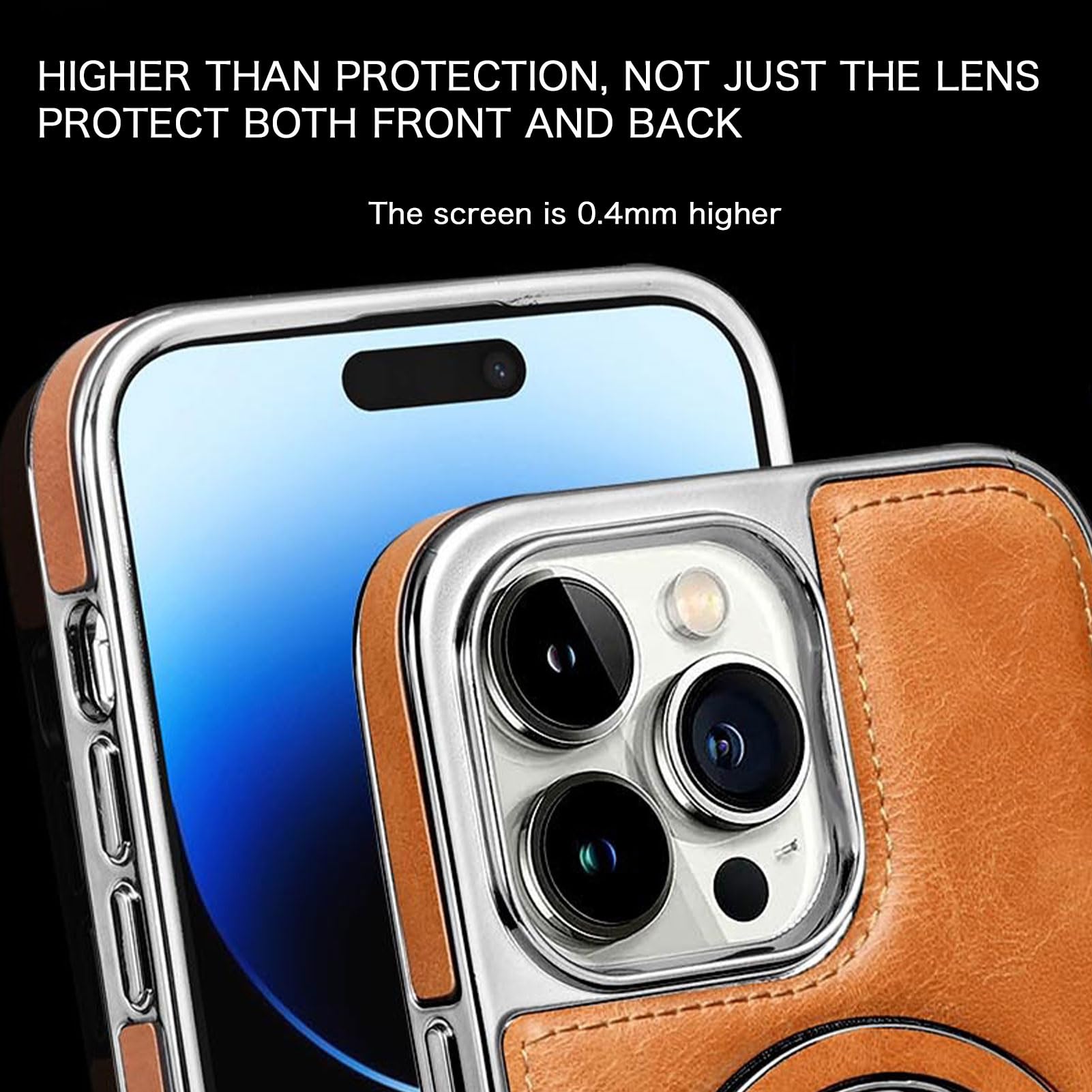 Amazon.com: OSEVIO Luxury Leather Stand Phone Case - Premium