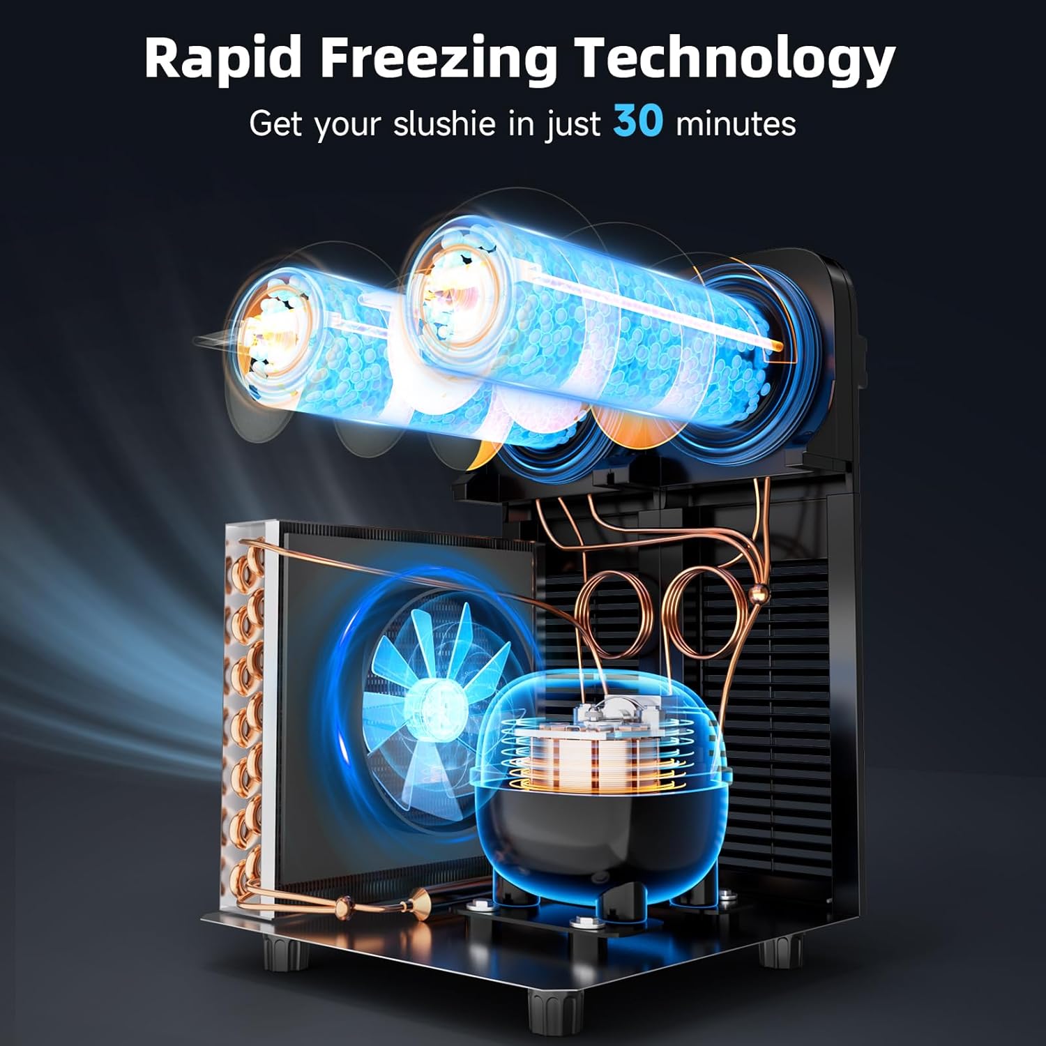 Commercial Slushy Machine, 8Gal/30L Stainless Steel Margarita Smoothie Frozen Drink Maker, Slushie Maker for Home Party Restaurants Cafe Bars