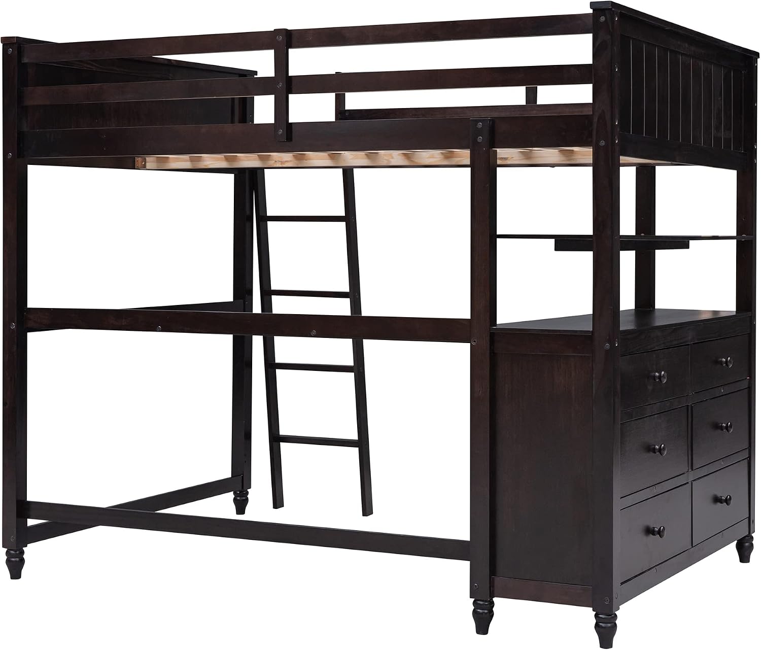 Cama Alta De Madera De Tama o Matrimonial Con Cajones De Almacenamiento cama-alta-de-madera-de-tama-o-matrimonial-con-cajones-de-almacenamiento