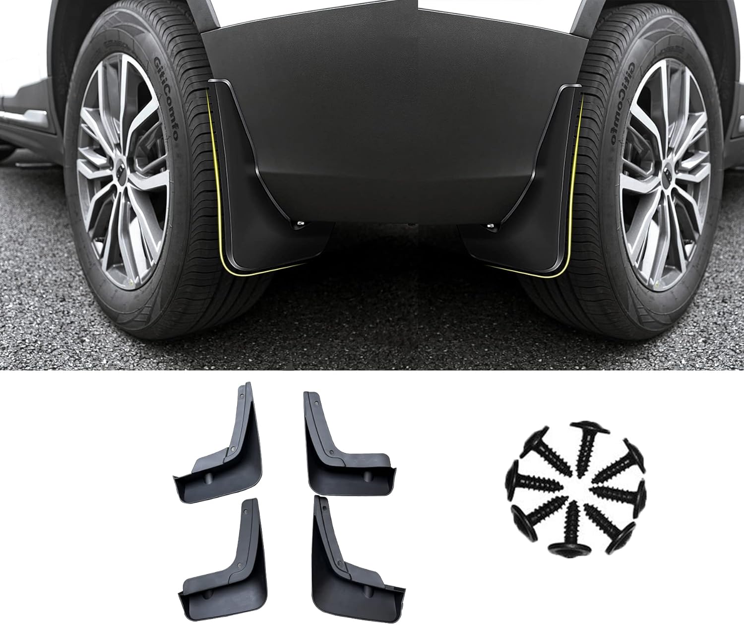 Car Mud Guards Flaps Splash Compatible for Hyundai Palisade 2019 2020 2021 2022 2023 Accessories, Auto Parts Front Rear Mudguard Fender 4pcs/Set