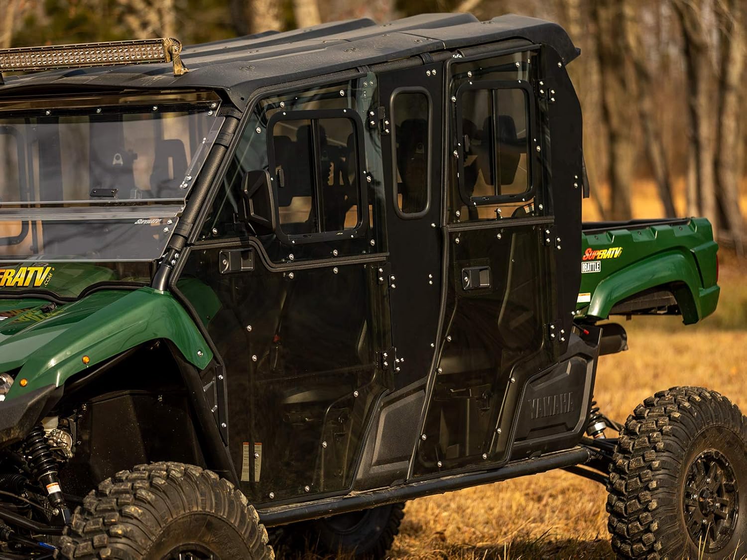 SuperATV Cab Enclosure Doors Compatible with 2015-2017 Yamaha Viking 6, 2015+, EPS, 2016+ See Fitment, 250x Stronger than Glass, Easy Install
