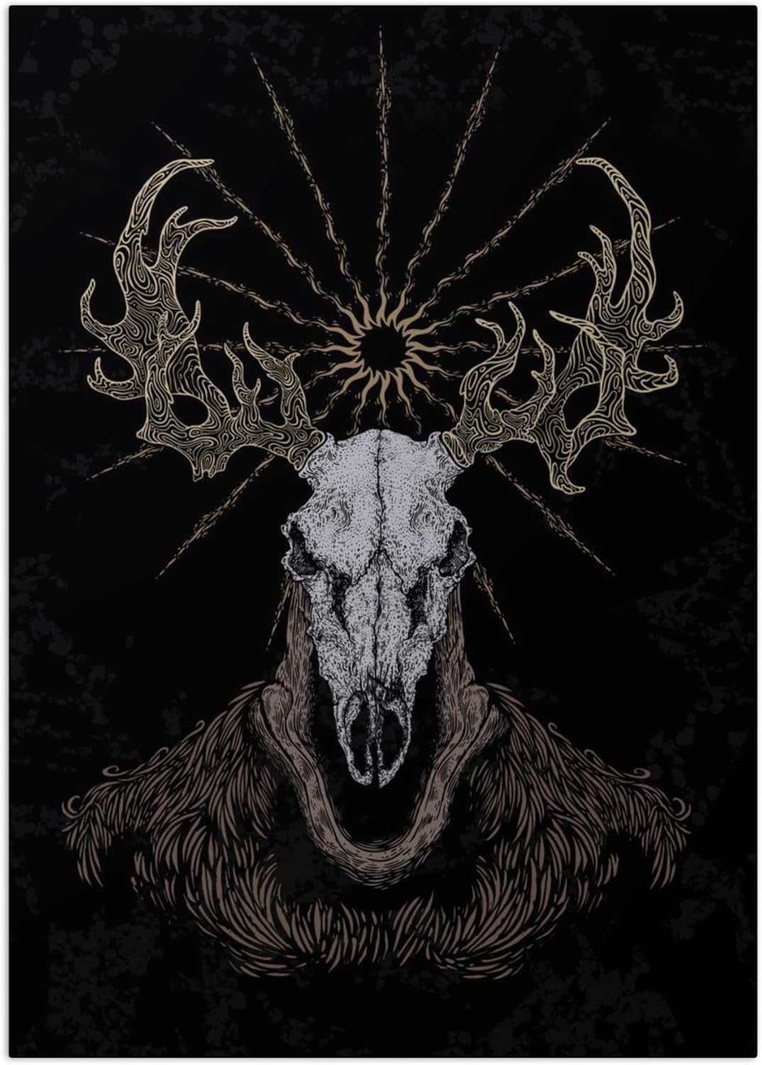 Displate Official Witcher Metal Poster Magnetic Mounting Included Licensed Artwork Modern Wall Decor Summer Collection Leshen King Of The Forest Poster 12.6x17.7 in