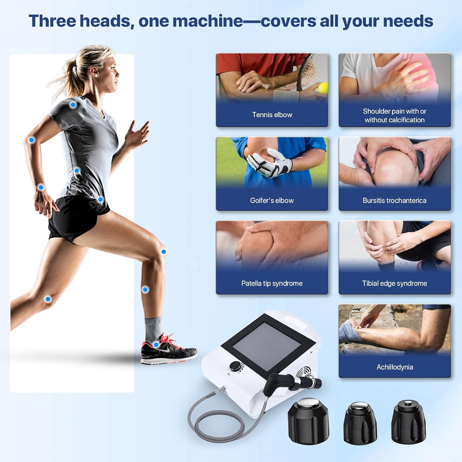 Extracorporeal Shockwave Therapy Machine ESWT Non-Invasive Muscle & Tendon Pain Relief Physical Therapy Equipment