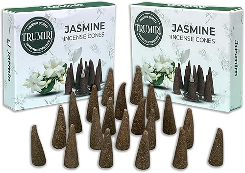 Conos de incienso de jazmín  Total de 20 conos de incienso  Paquete doble de 10 conos de insencia  Conos de incienso perfumados  Aromas de incienso
