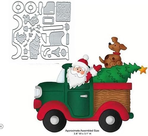 Miniatura 4 de Troqueles de metal con diseño de árbol de Papá Noel para automóvil, diseño de copos de nieve de Navidad, plantillas cortadas para manualidades,