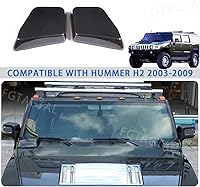Vista 7 de Cubierta de ventilación de campana de entrada de aire lateral compatible con Hummer H2 2003-2009, accesorios de protección de cubierta