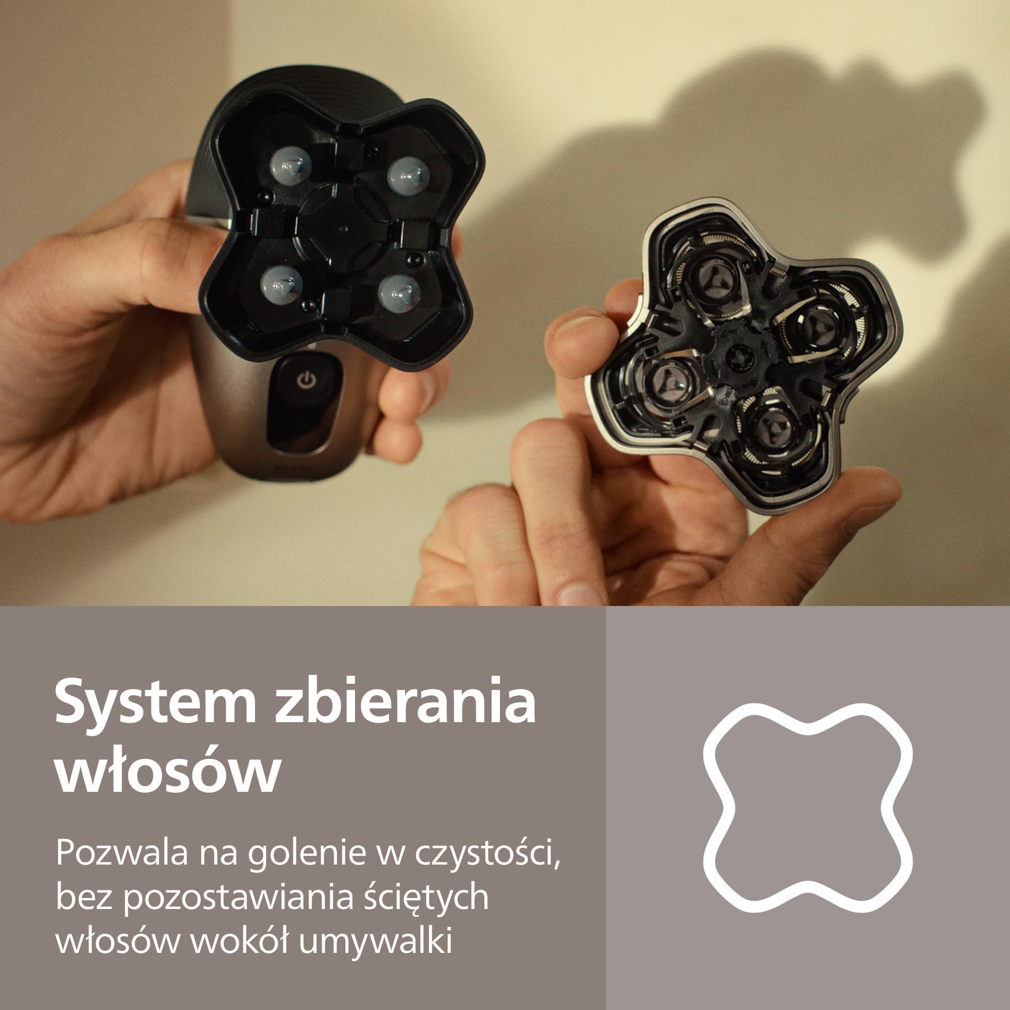Philips Head Shaver Pro 9000 – golarka do głowy, głowica 360° Flexing Head i ostrza ComfortCut zapewniają dokładne golenie i są delikatne dla skóry, idealny prezent, model HS9980/15