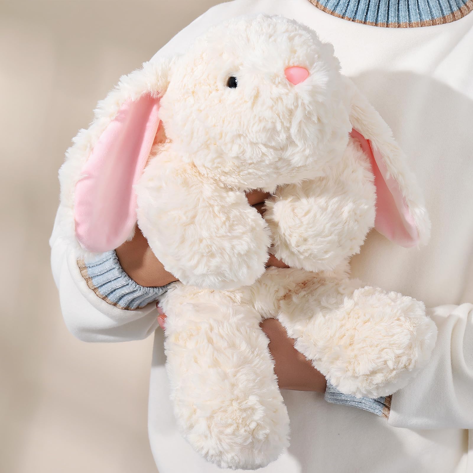 70CM Gewichtsstofftier Hase, 4,5 kg - Kuscheliges Kaninchen Plüschtier für Erwachsene und Kinder