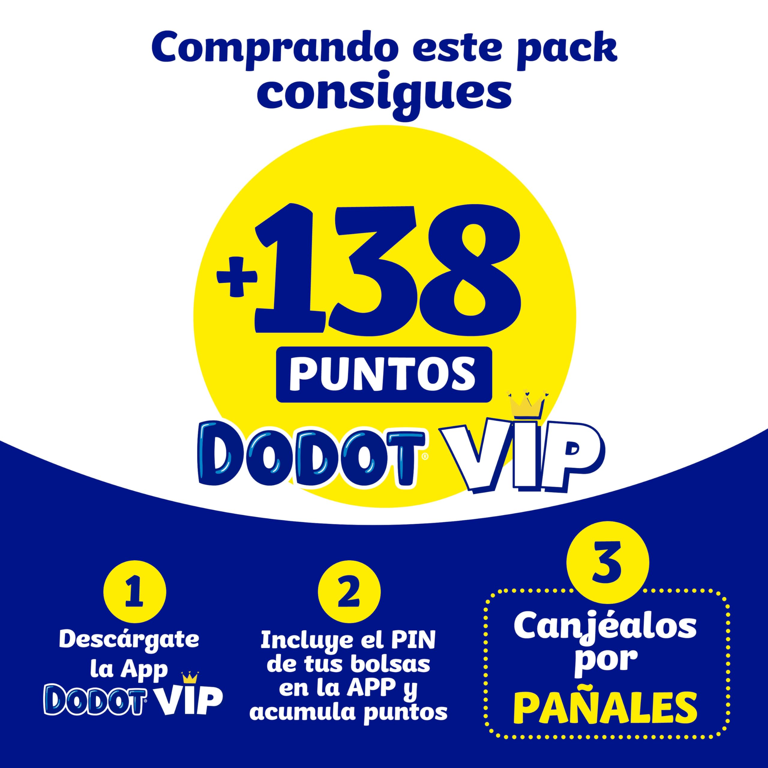 Dodot Pañales Bebé Cuidado Total Talla 3 (6-10 kg), 138 Pañales, Suave Protección de la Piel de Dodot con Ingredientes de Origen Vegetal