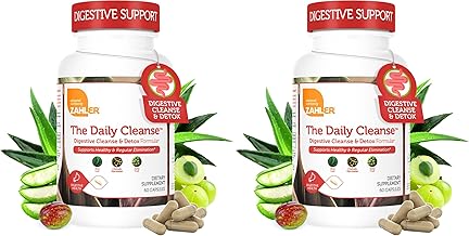 Zahler Daily Cleanse, Digestive Cleanse & Detox Formula, Supports Healthy and Regular Elimination, 60 Capsules. (Pack of 2)