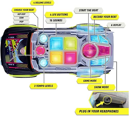 Miniatura 5 de Dickie Toys - Beat Hero 203767001 +3 Years Car with Music Console, 22 Sounds, LED Lights, 3 Game Modes, Streat n Beatz