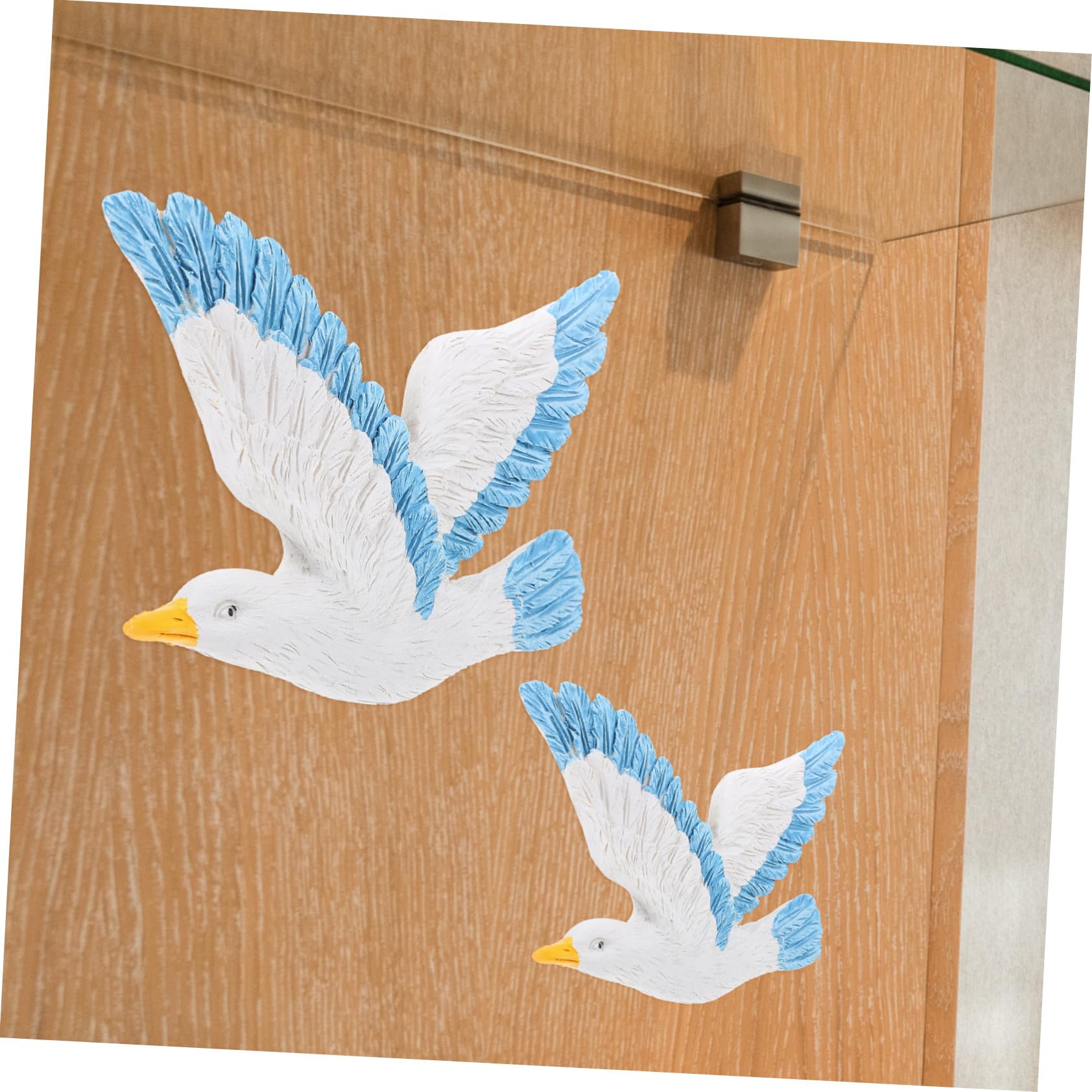 TOYANDONA 3pezzi Gocce di Uccelli Appese in Resina Gabbiani da Parete Uccelli Creativi Ciondolo da Parete per Interni Blu Destra