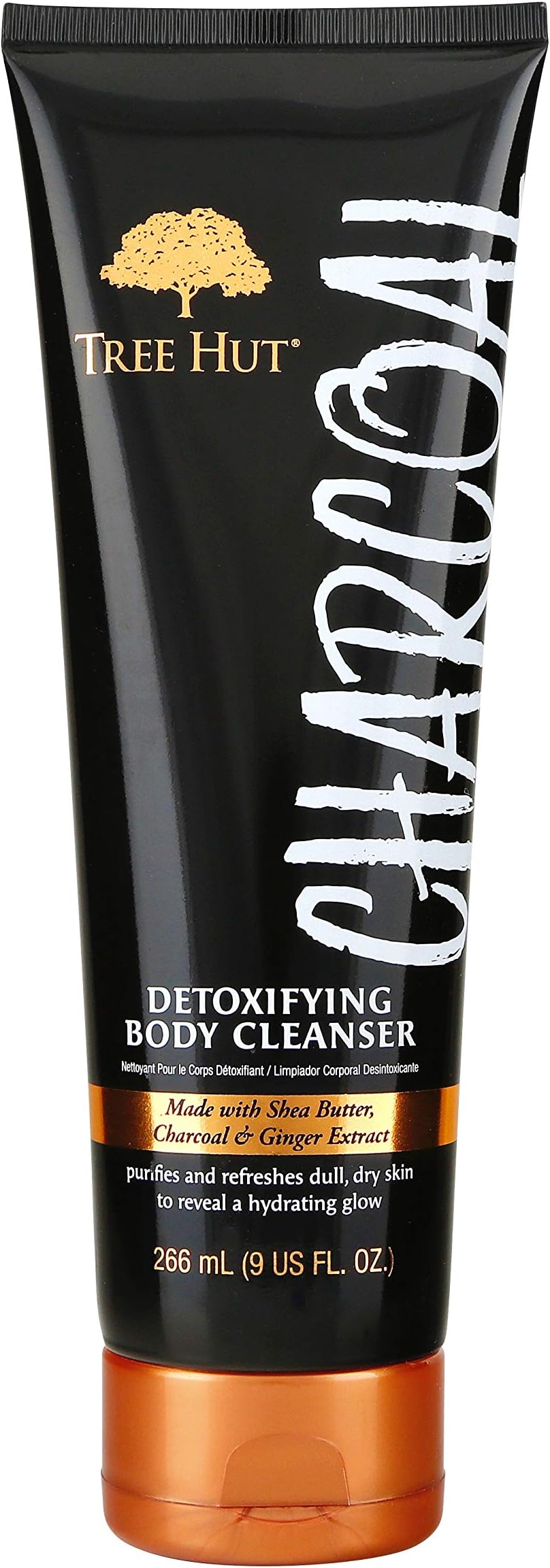 Tree Hut Charcoal Detoxifying Body Cleanser, 9oz, Ultra Hydrating Body Wash for Nourishing Essential Body Care (702214)