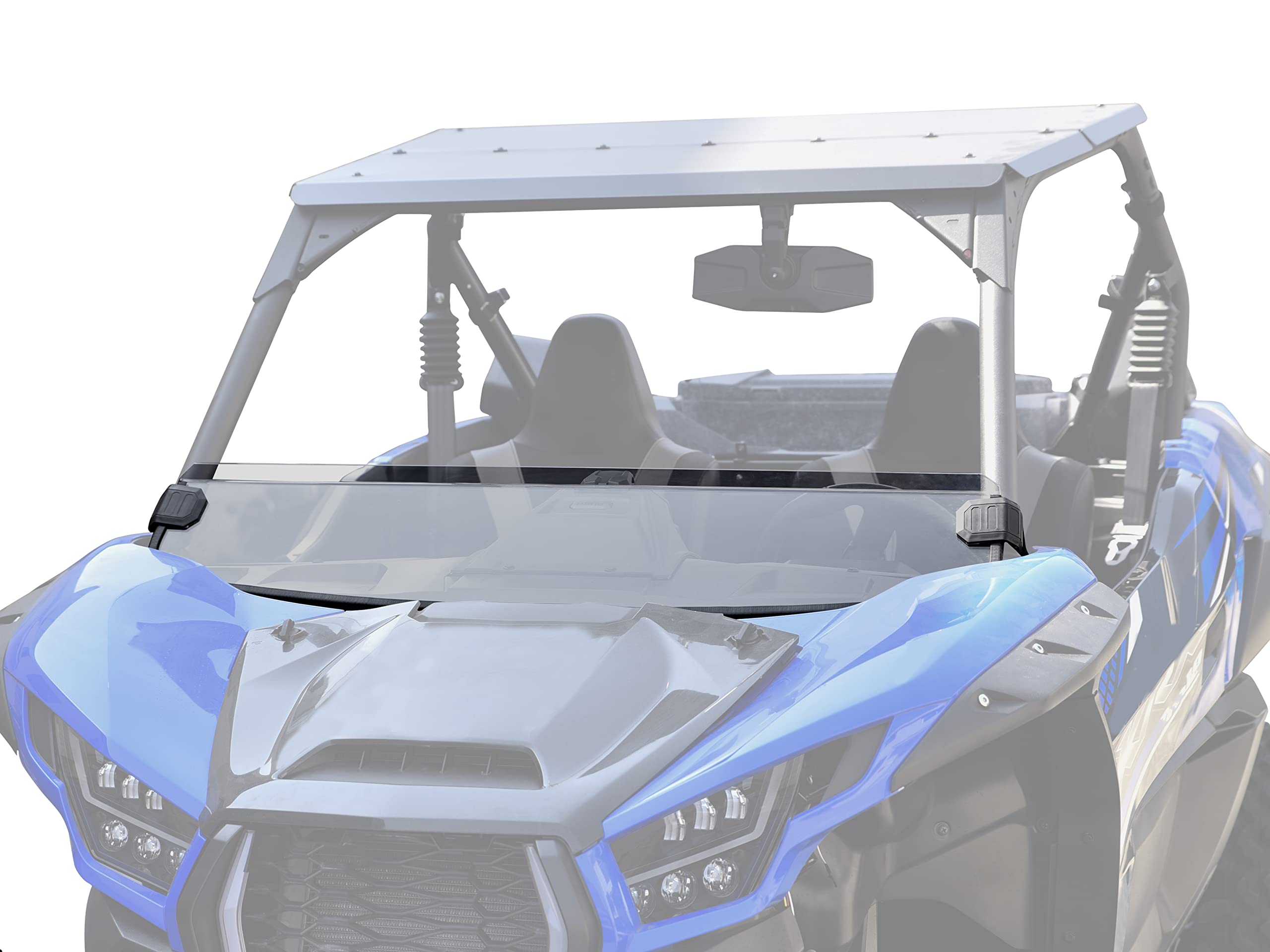 SAUTVS Front Half Windshield for Kawasaki Teryx KRX 1000, Clear Lightly