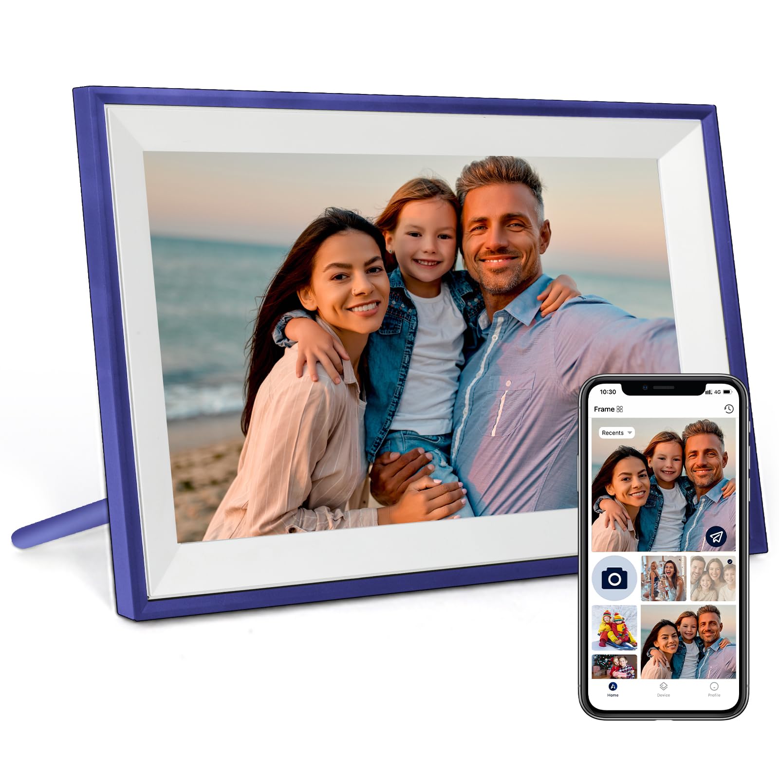 Cadre photo numérique Hyjoy 8 pouces - Wi-Fi, écran tactile IPS, écran HD , mémoire 8 Cadre photo numérique Hyjoy 8 pouces - Wi-Fi, écran tactile IPS, écran HD , mémoire 8