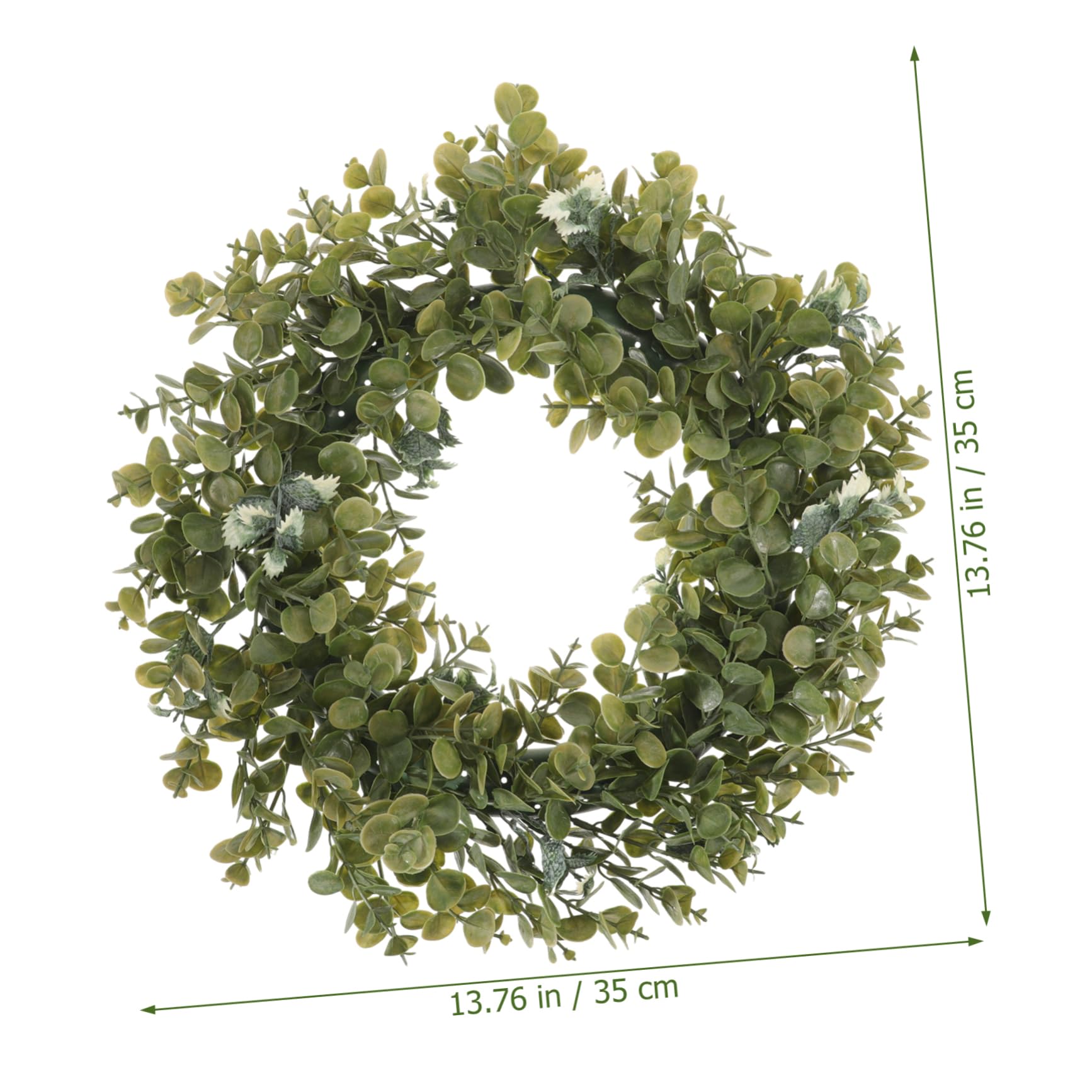 1stück Eukalyptus-wandkranz Aus Kunstmaterial Für Hochzeiten Türdekoration Und Festliche Anlässe Grüner Pflanzenkranz Dekorative Haushaltsgirlande
