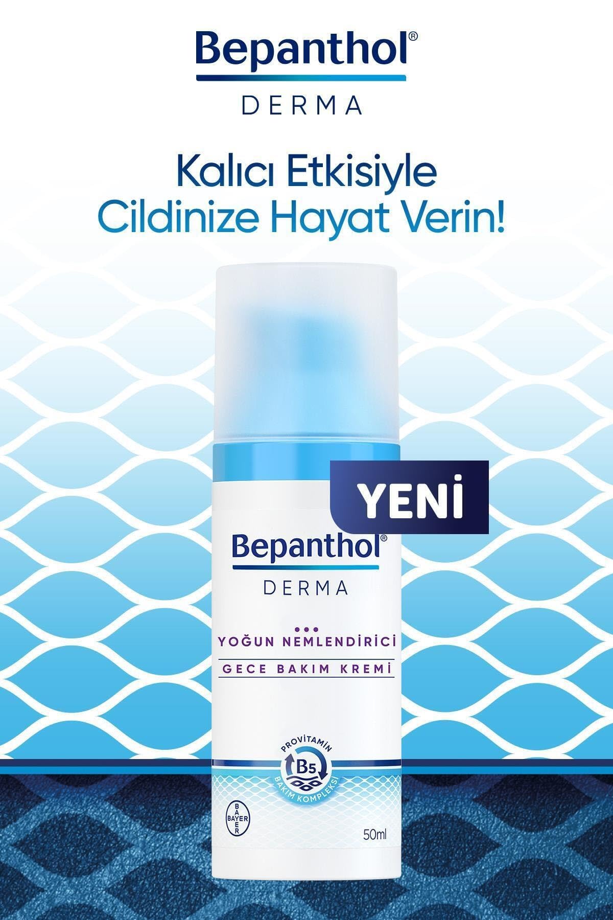 Bepanthol Derma Yoğun Nemlendirici Gece Bakım Kremi 50ML + Derma Arındırıcı & Canlandırıcı Günlük Yüz Temizleme Jeli 200ML