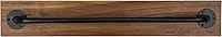 Vista 5 de MyGift Industrial Pipe Towel Bar, 28 Inch Bathroom Wall Mounted Towel Holder with Metal Rod Rustic Burnt Wood Bathroom Sets, Farmhouse Towel Holder