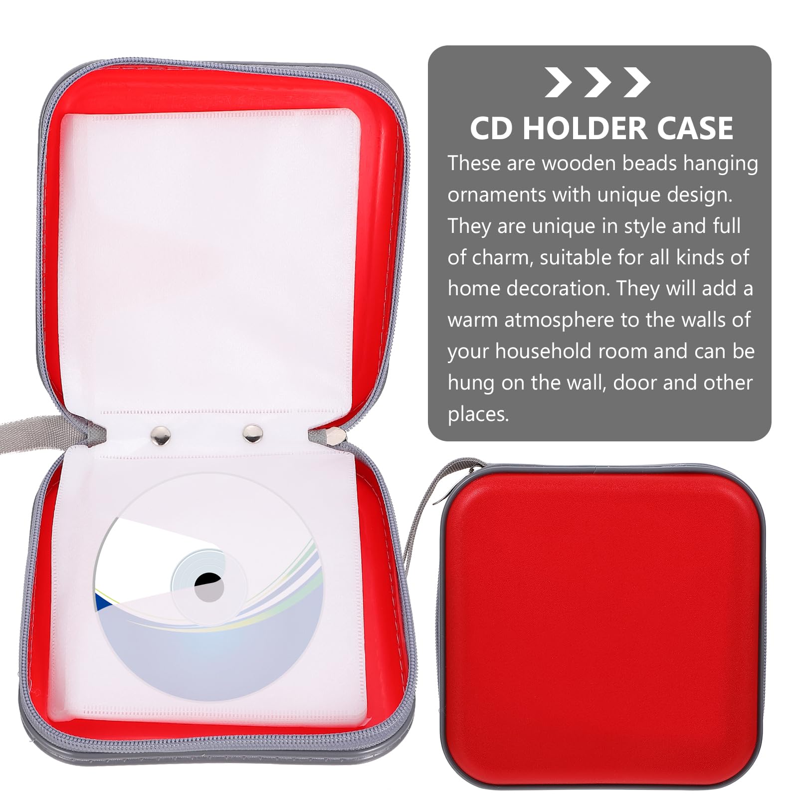 SUPVOX 40 De CD Organisateur De Support De DVD Pochette DVD Portefeuille Étui CD DVD Cas Vcd Livret D'album Porte-Disque Portable Éva - Pochette CD Auto Plastique Boîte De Support