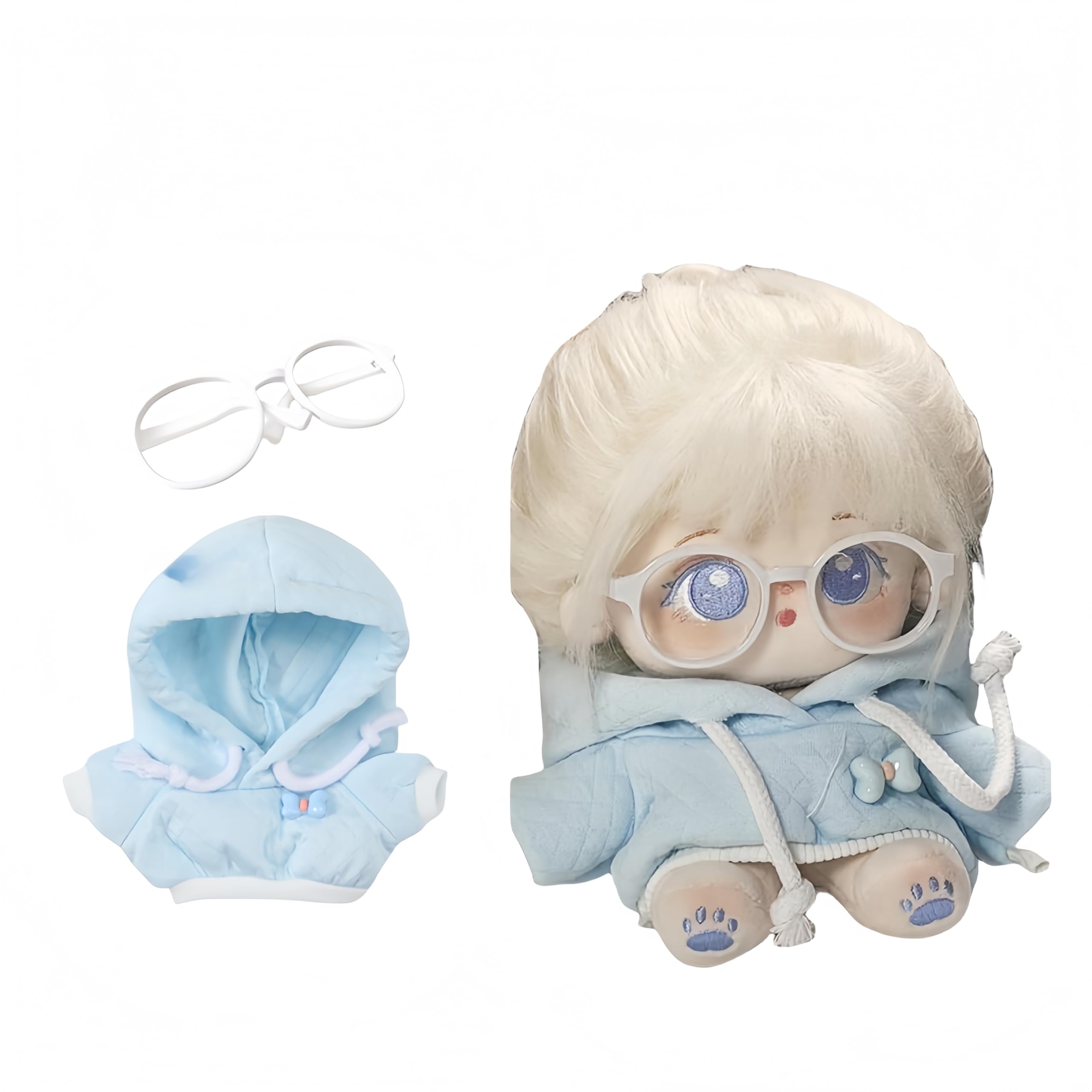 YHYQiFei 20cm Plush Doll Clothes Set 8 inch Cute Cotton Doll Clothing Many Styles Soft Stuffed Plush Dolls Dress Up (F)