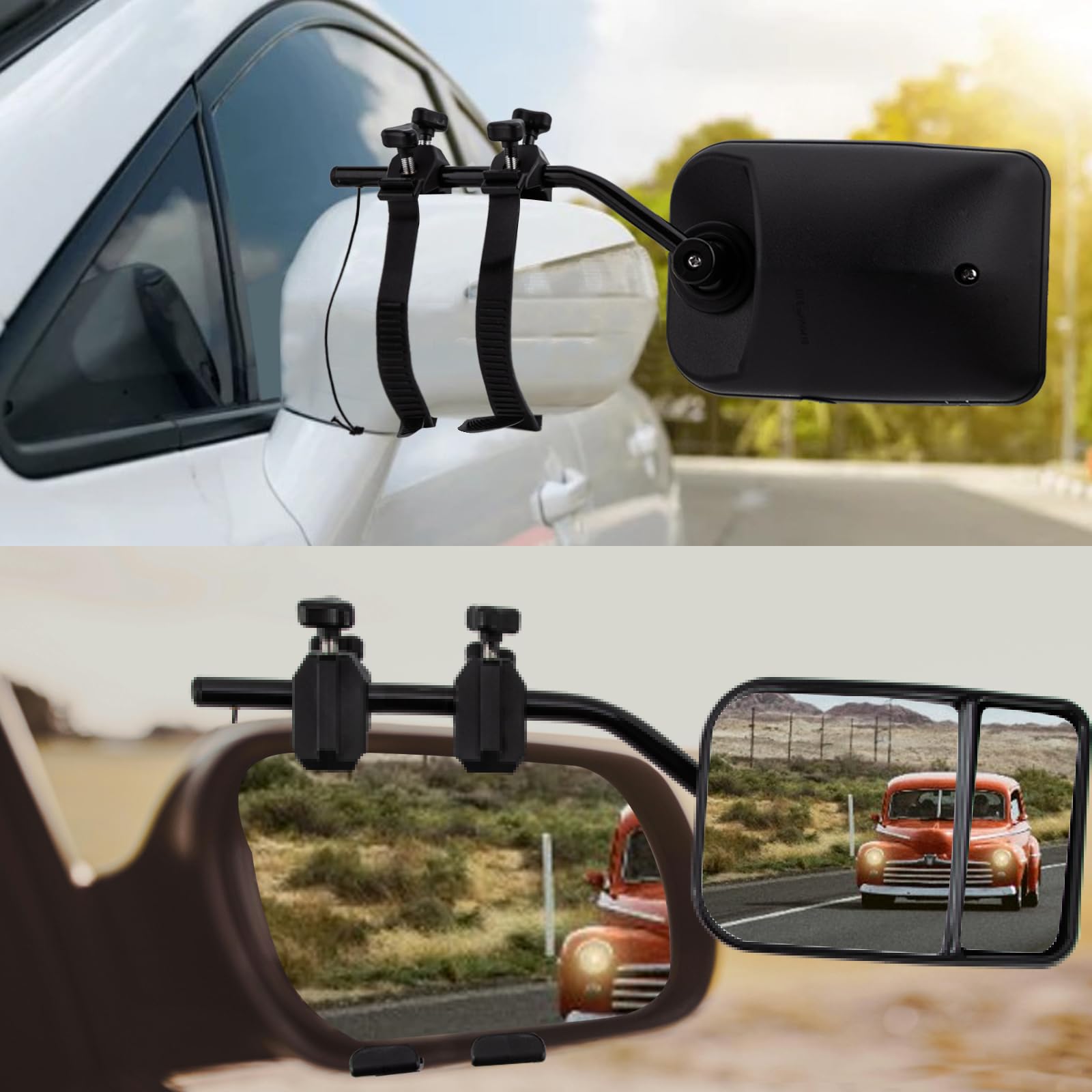 Espejos Caravana Coche Miroir Caravane universel Espejos de remolque Coche ajustables para Remolque Furgoneta Camion Tractor