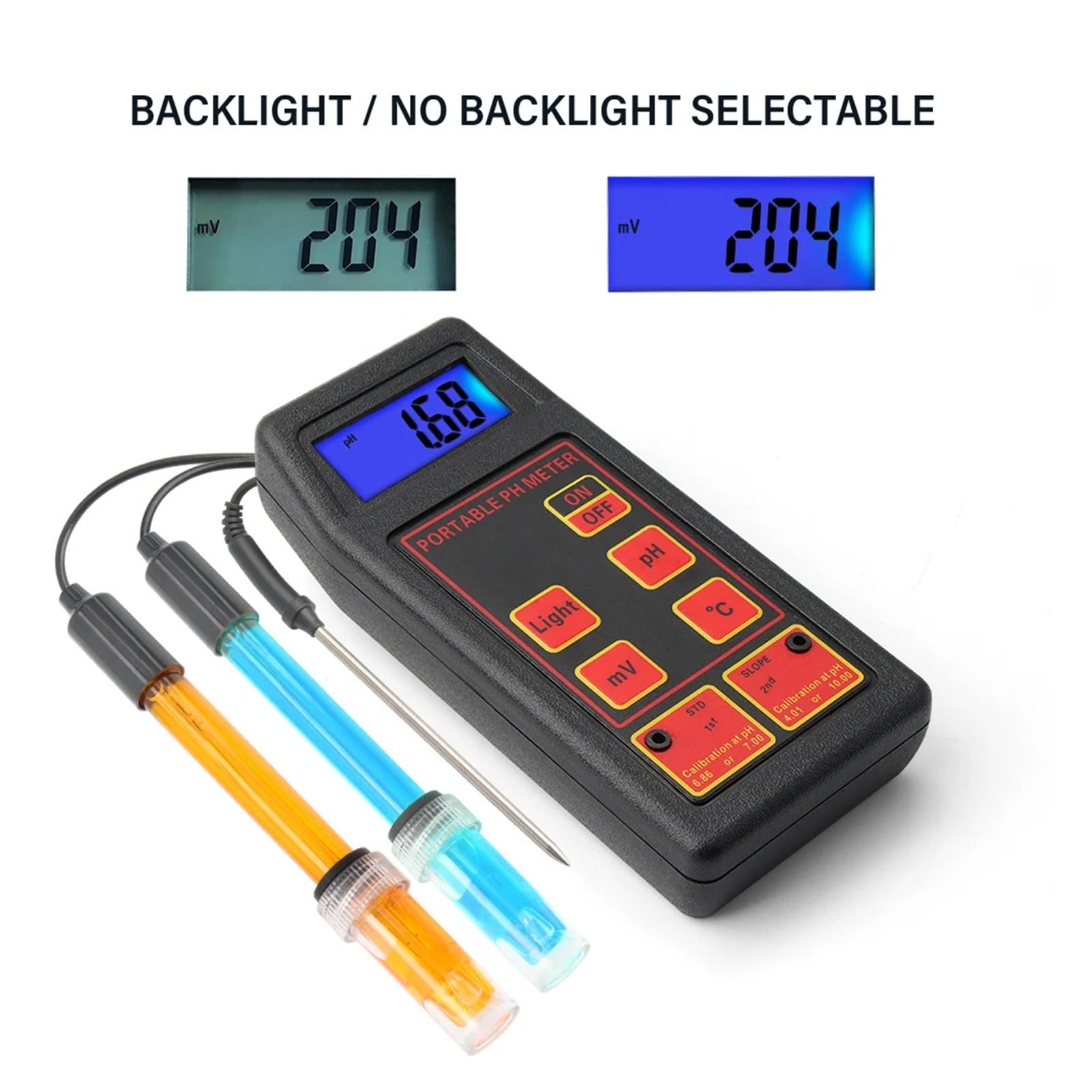 sonda de ph Medidor de pH y medidor de temperatura ORP PH-8424 Probador digital de calidad del agua 0-14 pH(1.2M probe Meter)