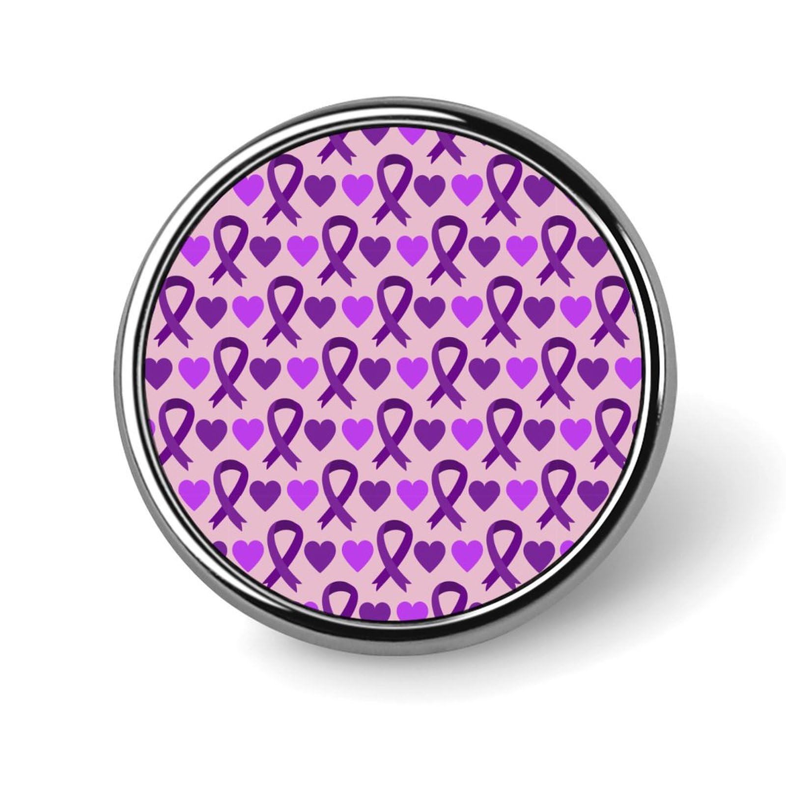 Alzheimer’s Disease Awareness Month Pins Round Buttons Brooches Enamel Lapel Pin Party Supplies Decor Badges for Hats Clothes Bags