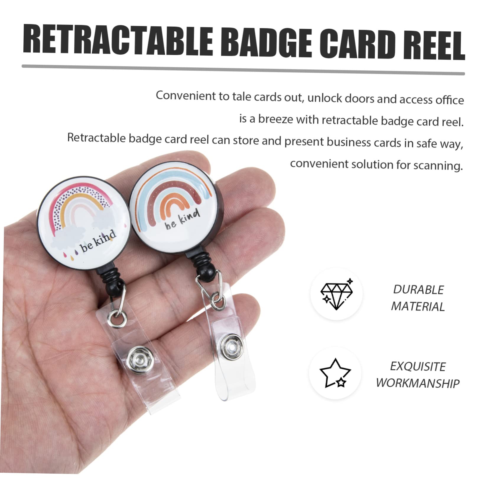 Badge Reels Houder Intrekbare met ID Clip voor Verpleegster Naam Tag Kaart Grappig Fun Oog Oogheelkunde Opticien Optometrist Verpleegkundige Arts Medische Werk Kantoor Alligator Clip ZJK413