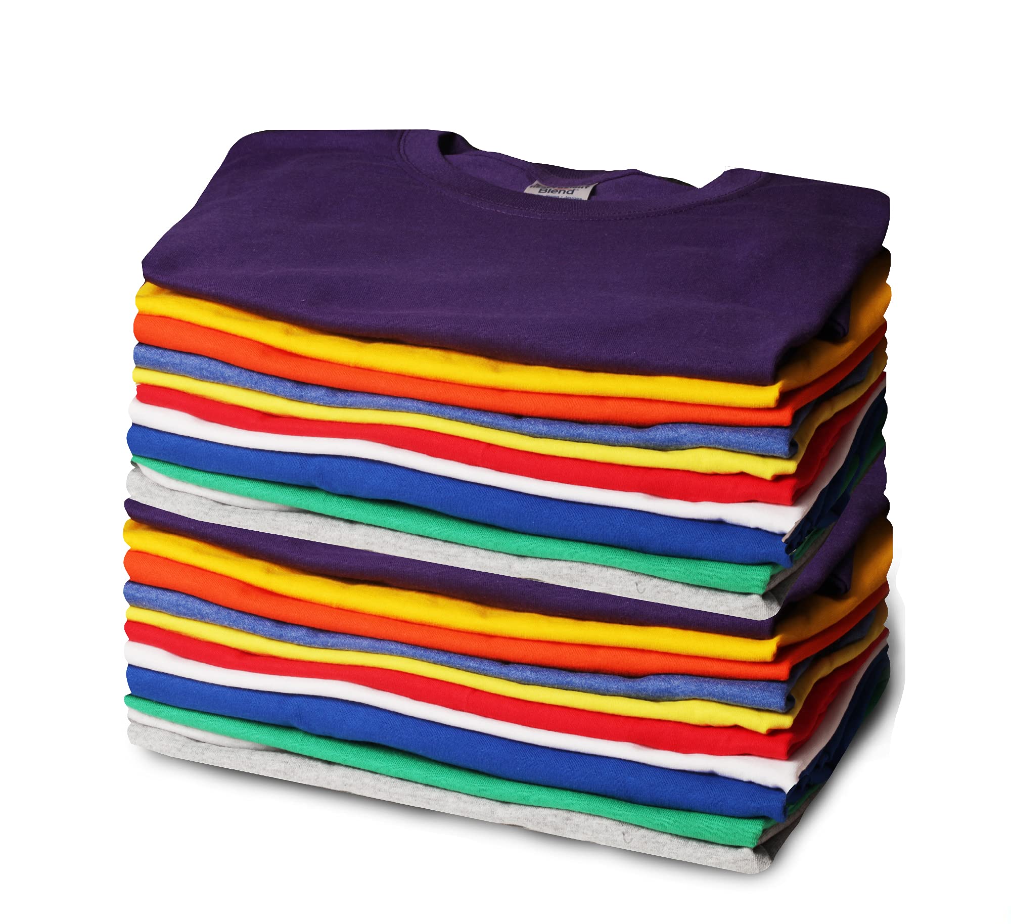Confezione da 12 magliette in cotone per bambini, all'ingrosso unisex per bambini, confezioni di magliette leggere per ragazzi e ragazze