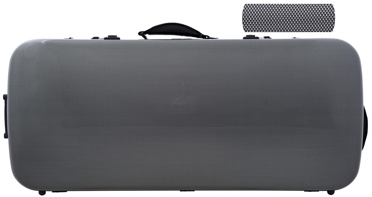 Doppelkoffer für Geige 4/4, Bratsche 36-43 Fiberglass Hybrid Point Schwarz M-case