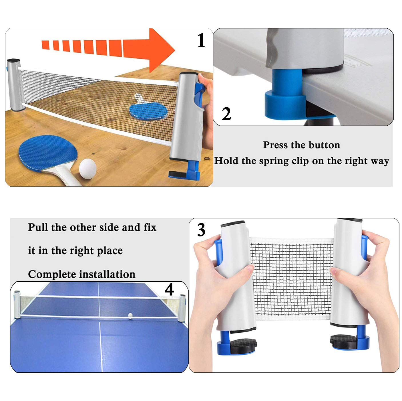 YOUYIKE Juego de Tenis de Mesa Portátil para Entrenadores, Niños, Adultos y Profesionales