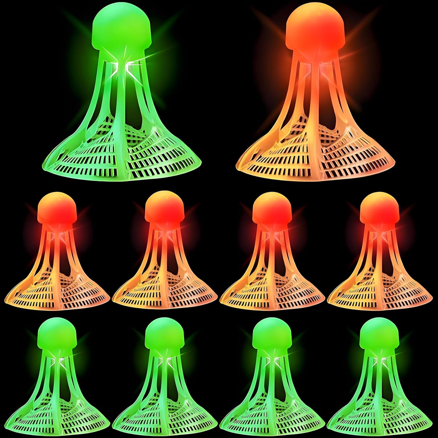 Pack of 6 LED Badminton Shuttlecocks – Nylon Luminous Badminton Balls for Day & Night Play, Windproof Durable Shuttlecock Set for Indoor & Outdoor Sports, Kids & Adults-image-14
