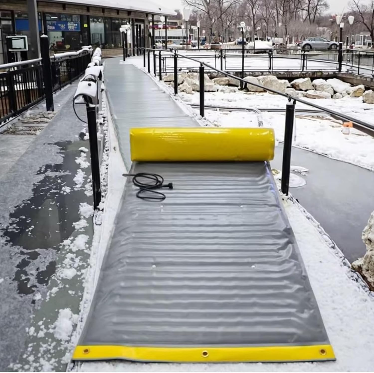 Large-Area Heated Snow Melting Mats for Entrances, Residential Snow-Melting Walkway Mat,3.3x9.8ft No-Slip Ice and Snow Melting Blankets for Ground Anti-Freezing and Heat Preservation