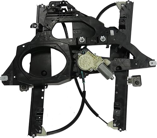 TYC 660557 Conjunto de regulador y motor de la ventana eléctrica delantera derecha compatible con Ford Expedition 2007-2017, color plateado