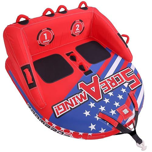 ZOOMBROS Towable Tubes for Boating 2-3 Person, Front/Back Tow Points