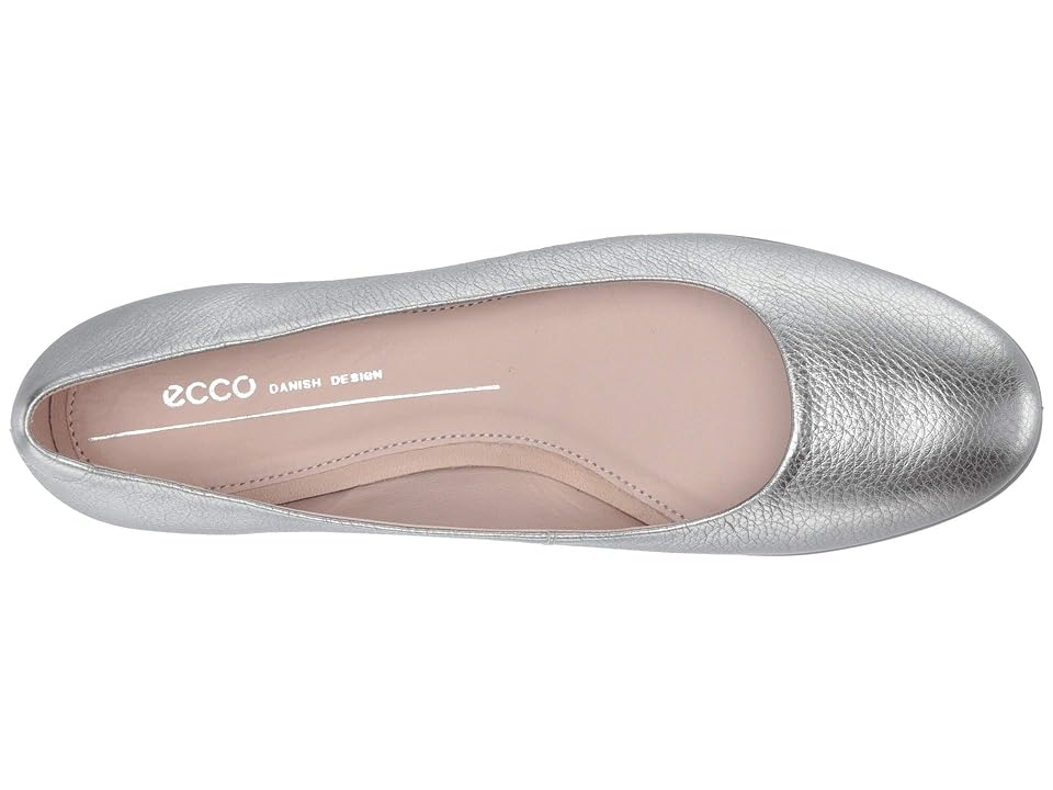 

ECCO Anine Ballerina (Alusilver Cow Leather) Women's Slip on Shoes, Silver