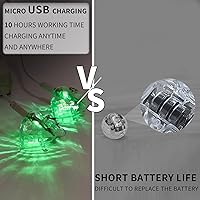Vista 29 de RAHAN LED Earrings Disco Ball 16 Colors Light,Rechargeable Light Projecting Light up Earrings for Women Dance Party Halloween Costume Accessories