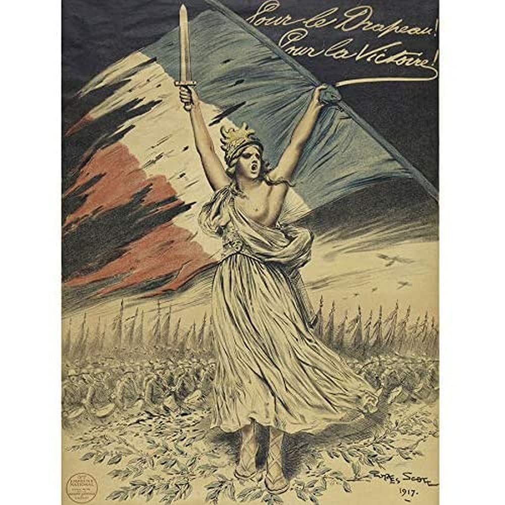 Scott Marianne France Flag WWI Loan Advert Unframed Wall Art Print Poster Home Decor Premium