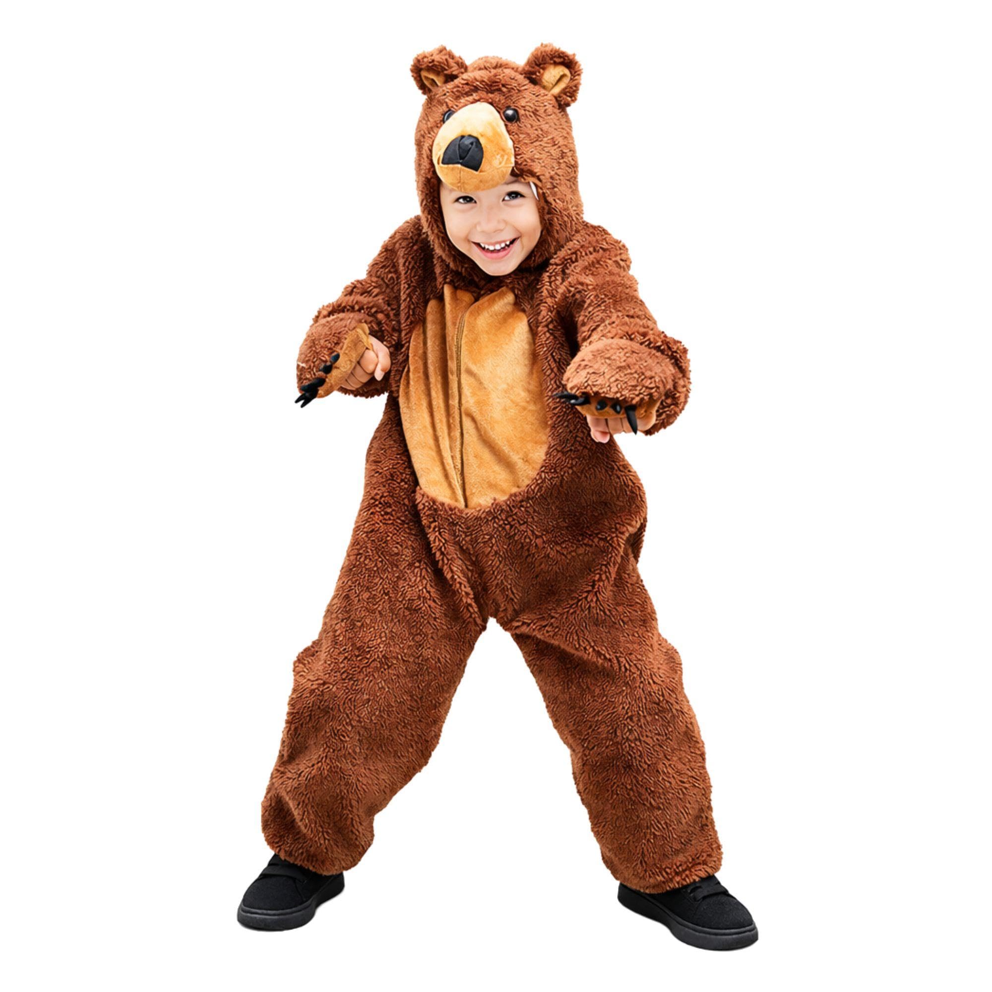 Seruna Brown Bear Costume, Size 5-6 Years, Comfortable & Warm Over Clothes, One Size, Ideal for Carnival, Baby Boys