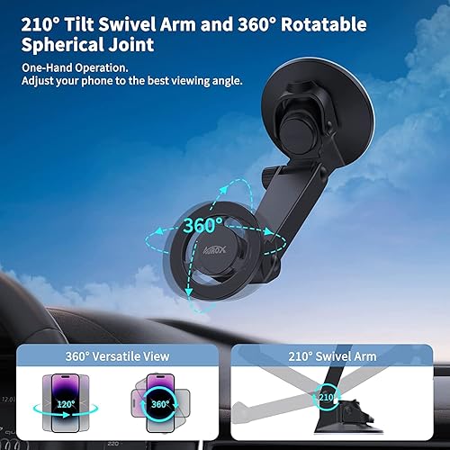 Miniatura 7 de AUROX Soporte de teléfono para automóvil compatible con Magsafe gancho de ventilación mejorado e imanes fuertes Soporte de teléfono celular
