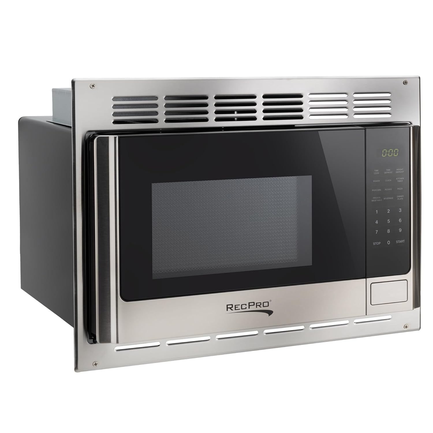RecPro RV Microwave with Trim Kit 1 0 Cu Ft 900W Direct Replacement for Greystone and High Pointe