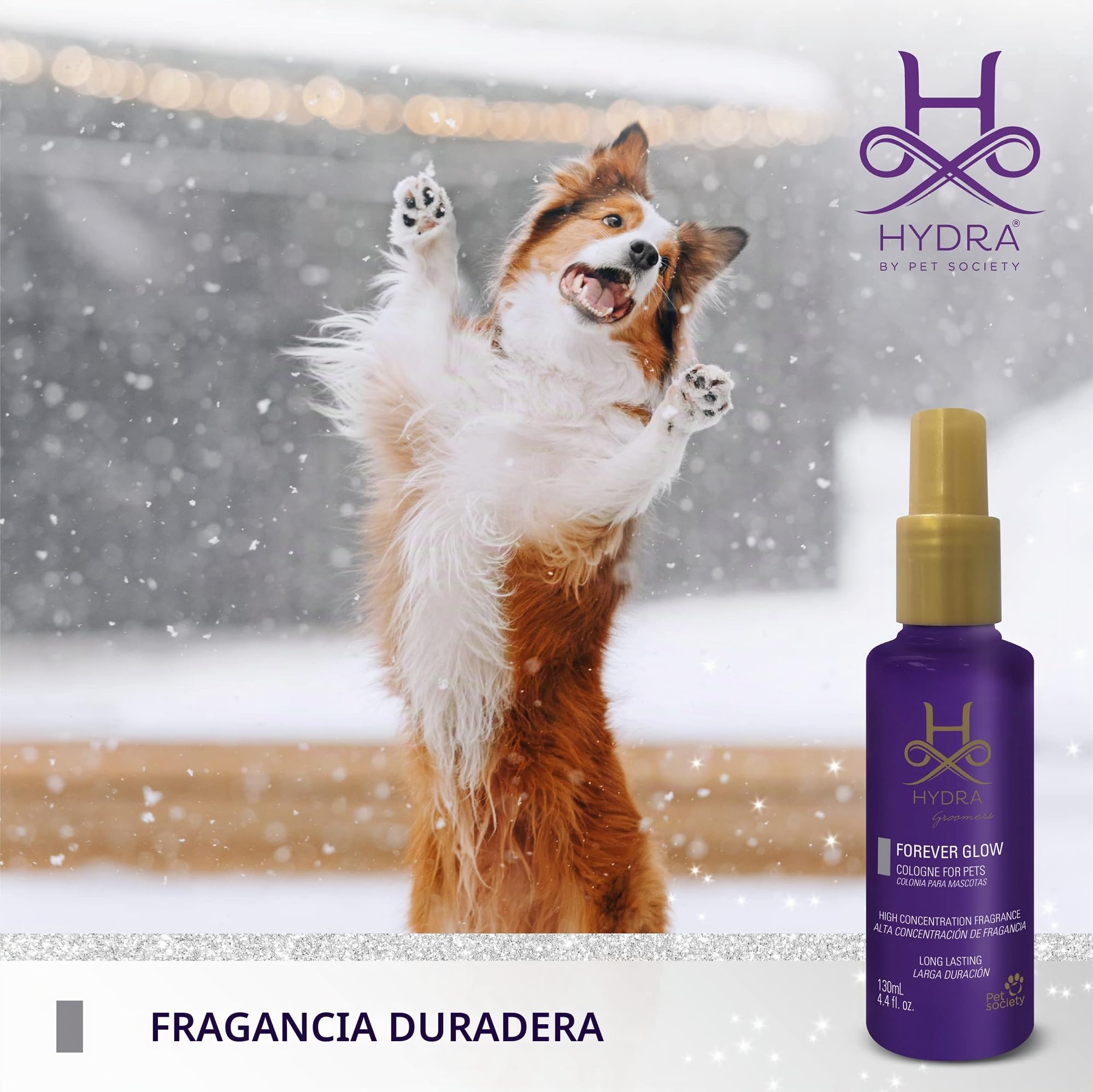 Hydra Groomers' Forever Glow Colonia para gatos y perros en aerosol de aseo personal, 4.4 onzas líquidas