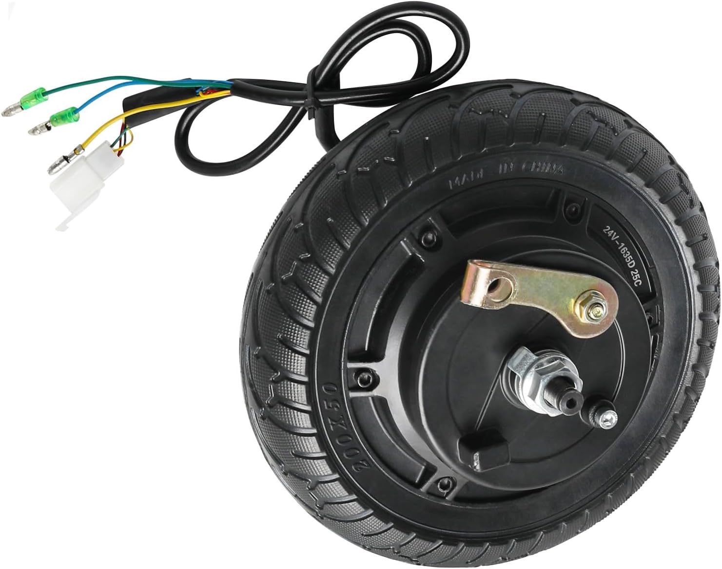 24V 350W Hub Motor 8 inch Wheel Motor Scooter Brushless Hub Motor with Wheel Tire Drum Brake Motor Wheel Replacement for E Bike Motorcycle Bicycle Wheelbarrow Cart MTB Road Bike